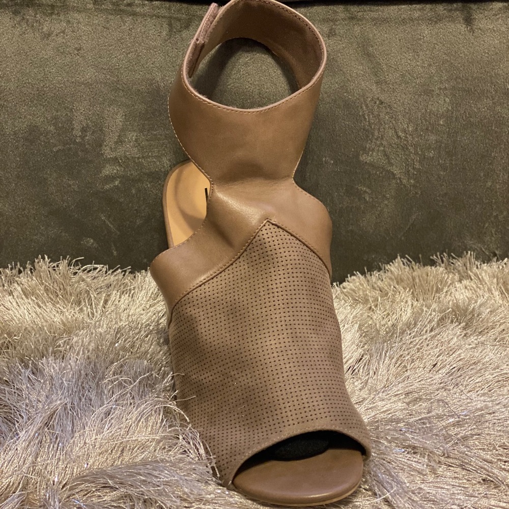 Call it spring sandal bootie Velcro ankle strap